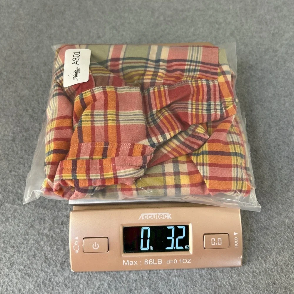 Ralph Lauren Long Sleeve Plaid Button Front Shirt Collared Red Green Boys Size 4